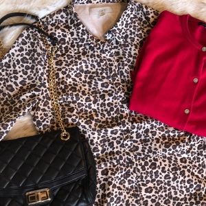 LOFT M Leopard Dress